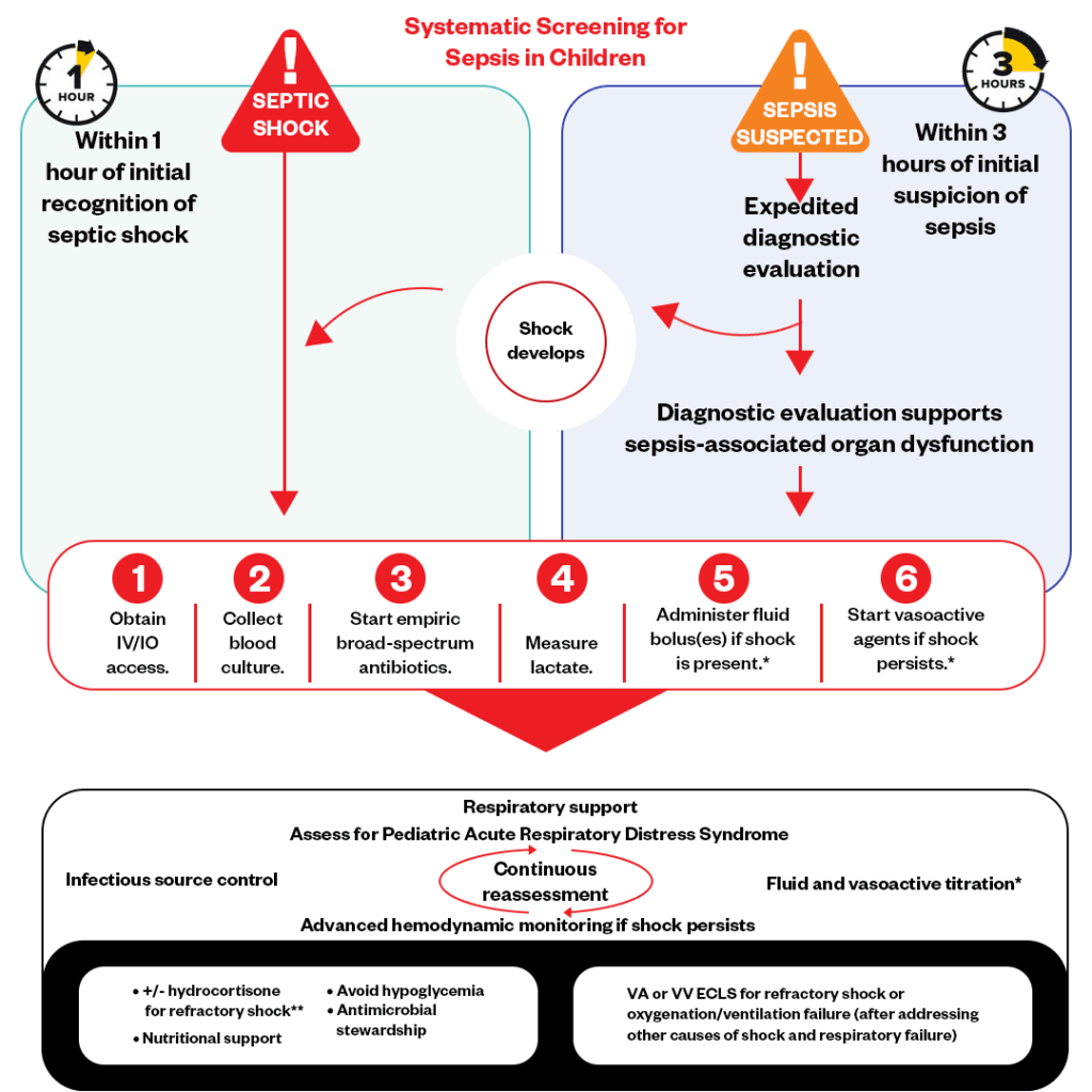 Pediatric Septic Shock Algorithm Heart Start CPR